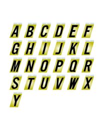 Zelfklevende letters - 17 x 15 mm (Zwart / goud)
