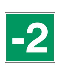 Pictogram 'niveau-aanduiding' nummer -2