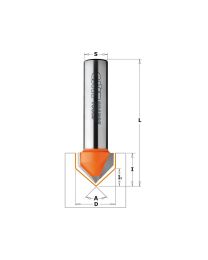 V-groef frees HW S6 - 90° - Ø12,7/12,7 x 44,5 mm