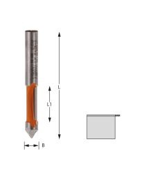 Boor- en uitloopfrees HW S8 met geleideaanslag - Ø8/19 x 64 mm