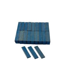 Houten kaleerblokjes - 80 x 20 x 5 mm (Blauw - 100 st)