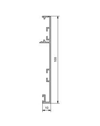 Afdekprofiel ‘Expert’ voor plafondbevestiging - 40/80 kg - 6 meter (Aluminium)