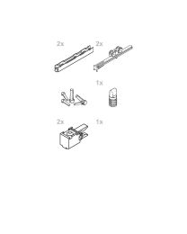 Garnituur set 'Clipo 16 HM IS' voor 1 deur (053.3223.071)