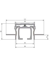 Inbouwprofiel 120 kg - 6 meter (Aluminium)