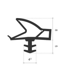 Binnendeurdichting 'S 6699 [BS]' - 100 meter (Zwart)