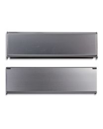 Brievenbusklep met schacht en zonder naamplaatje - 275 x 83 mm (Inox)