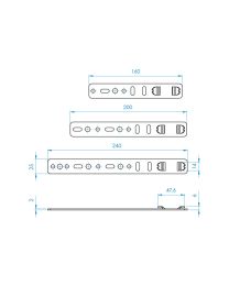 Raamanker 5KOM133 voor PVC raamprofielen - 25 mm