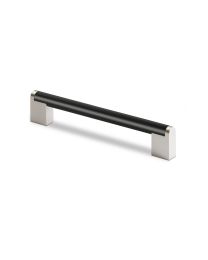 Meubelgreep Brema (Zwart mat / Inox geborsteld)