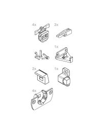 Garnituur set 'Clipo 15 SH MS' voor 2 deuren (053.3115.073)