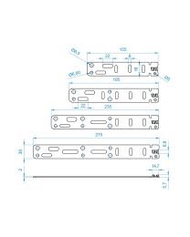 Raamanker 5SCH10928 - 275 x 30 x 2 mm - Schüco (Verzinkt)