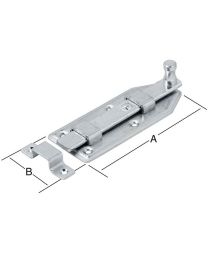 Platte schuifgrendelknop (Verzinkt)