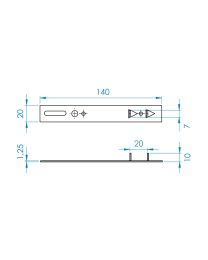 Raamanker 5BLG101 - 140 x 20 x 1,25 mm (Verzinkt)