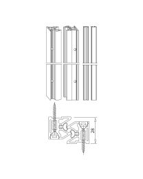 Afdichtingsrail HS - C28/48 gr270 (RAL 7035 Lichtgrijs)