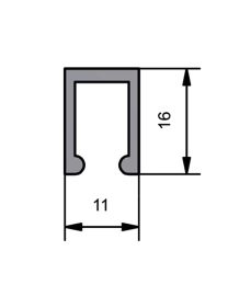 U-profiel in aluminium