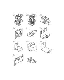 Garnituur set 'Clipo 36 H MS' voor 2 deuren - 26 mm ( )