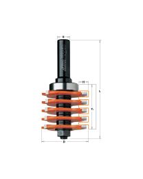 Tandverbindingsfrees HW - S12 - 47,6 x 9,5 mm