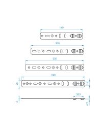 Raamanker 5FIN101 - 160 x 25 x 2 mm (Verzinkt)