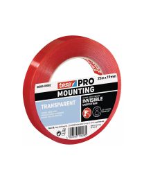 Professional high-performance dubbelzijdige rode polyester (PET) tape 66965 - 19 x 25000 mm (Rood)