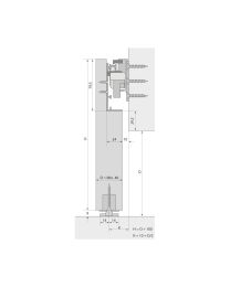 Onzichtbaar schuifdeurset Zeno 900/1150 'Easy Slide'