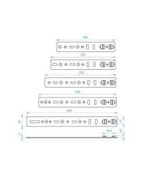 Raamanker 5VKA14428 - 280 x 30 x 2 mm - Veka (Verzinkt)