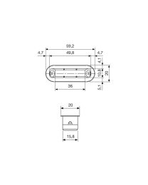 Slotplaat met magneet 'Minimal XT' (Wit)