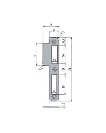 Sluitplaat voor slot 115 (Inox)