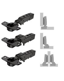 Scharnier 'Sensys 8661' zonder veer - TH52, openingshoek 95° (Obsidiaan zwart)