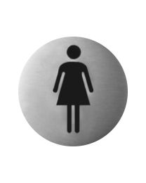 Zelfklevend ronde pictogram 7037 - Vrouw - Ø60 mm