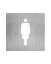 Vierkante pictogram - Vrouw - 100 x 100 mm (Inox)