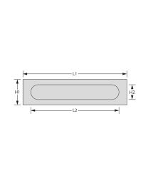 Brievenbusklep '695' - 320 x 80 mm (Brons)