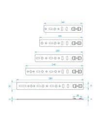 Raamanker 5COR101 voor PVC en aluminium raamprofielen - 30 mm