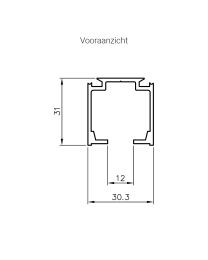 Loopprofiel 'Expert' - AG0.208.600 - 6000 mm (Geanodiseerd aluminium)