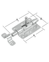 Zware grendel - 150/100 x 66 x 1,75 mm (Verzinkt)