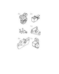 Garnituur set 'Clipo 16 H MS' voor 2 deuren (053.3221.071)