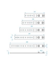 Raamanker 5KOM134 voor PVC raamprofielen - 30 mm