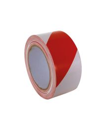 Markeertape - 50 x 33000 mm (Rood / Wit)