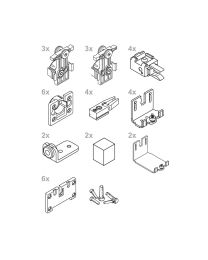 Garnituur set 'Clipo 26 H MS' voor 3 deuren (053.3356.072)