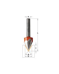 V-groef frees HW S8 - 60° - Ø12,7/11 x 57,2 mm