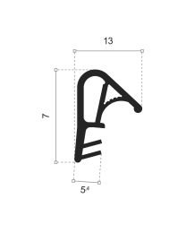 Hoge tolerantie profiel 'SP 1512' - 5 x 15 meter (Zwart)