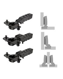 Scharnier 'Sensys 8661' zonder veer - TH58, openingshoek 95° (Obsidiaan zwart)