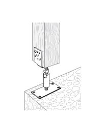 Verstelbare balksteun - 140 x 70 x 115 mm (Verzinkt)