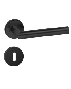 Klinkgarnituur 'Trio' 90° - Ø19 mm inclusief BB (Zwart)