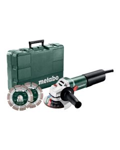 Haakse slijper WEQ 1400-125 (+ 2 x dia in koffer)