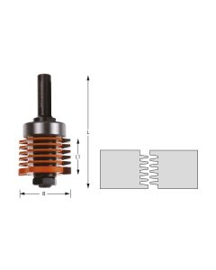 Professionele trapezium verlijmfrees HW - S12 - 47,6 x 5,3 mm