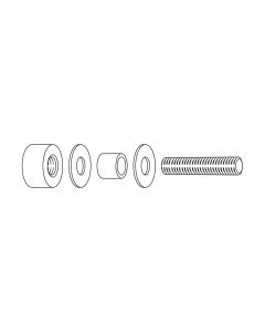 Eenzijdig doorgaande bevestigingskit FK13+14 - Ø19-25 mm + sierdop Ø19 mm