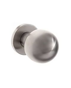 Bolle draaiknop met rozet - Ø55 x 71 mm (Inox AISI 304)