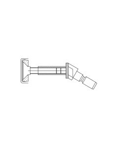 Enkelzijdig doorgaande bevestiging voor hout | aluminium | PVC deur - Schuine greep