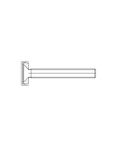 Enkelvoudig doorgaande bevestiging voor hout | aluminium | PVC deur - Rechte greep